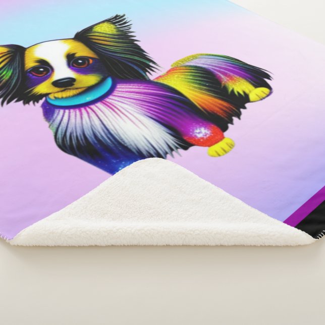 Papillion Pop Art Pastell Sherpadecke (3/4)