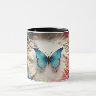 Papillon 3D enrobé de Mug