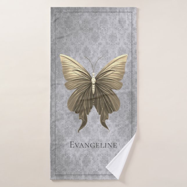 Papillon à bijoux en or (Serviette de bain)
