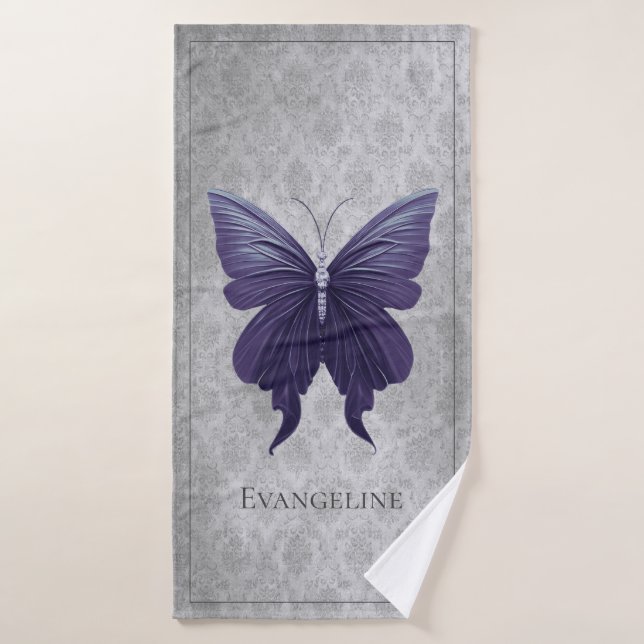 Papillon à bijoux pourpre (Serviette de bain)