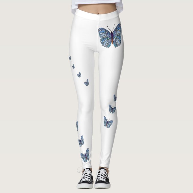 Papillon à billes de printemps Imprimer Leggings p (Devant)