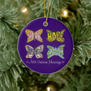 Papillon Ailes Word Art Pendentif Ornements
