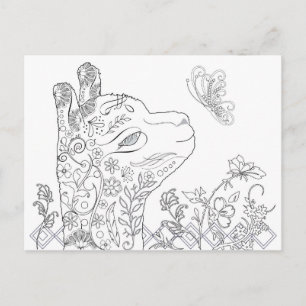 Papillon Alpaca pour adultes DO-IT-YOURSELF cartes