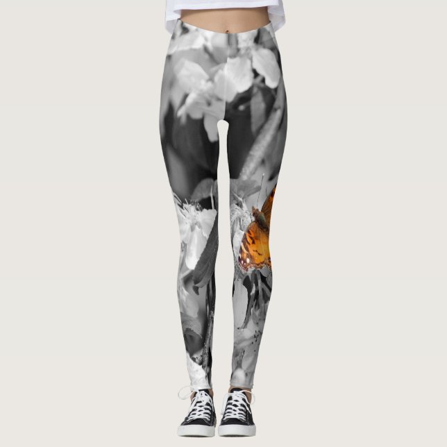 Papillon Américain Lady Sur Les Leggings Blossom (Devant)