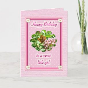 Papillon Anniversaire spécial petite fille carte