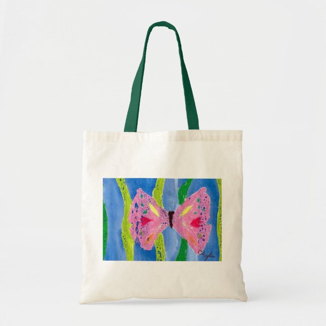 Papillon aquarelle - Sac (Devant)