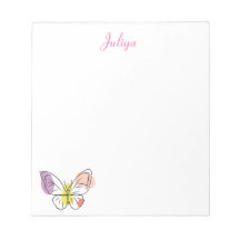 Papillon arc-en-ciel - Bloc-notes personnalisé