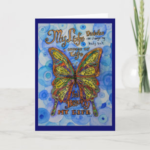 Papillon arc-en-ciel Inspiration Cartes de diabète