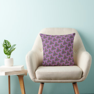 Papillon Arc-en-ciel (motif violet) - Oreiller