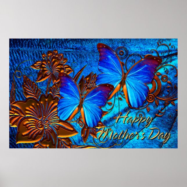 Papillon Art 35 Joyeux poster de la fête des mères (Devant)