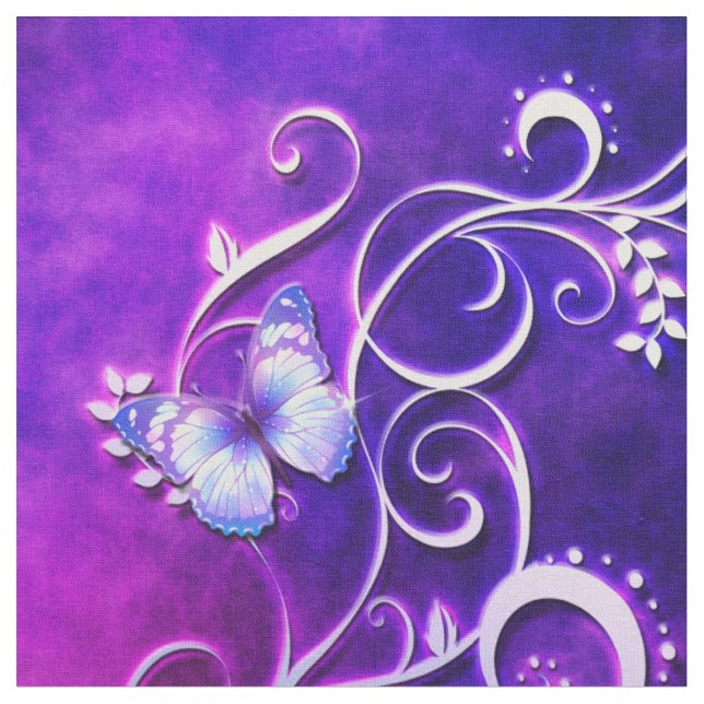 Papillon Art 3 tissu personnalisé (Fermer)