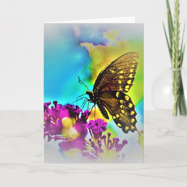 Papillon / Art, carte (Devant)