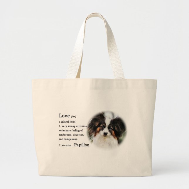 Papillon Art Gifts Jumbo Stoffbeutel (Vorne)