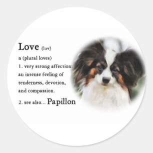 Papillon Art Gifts Runder Aufkleber