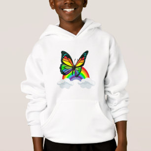Papillon avec arc-en-ciel