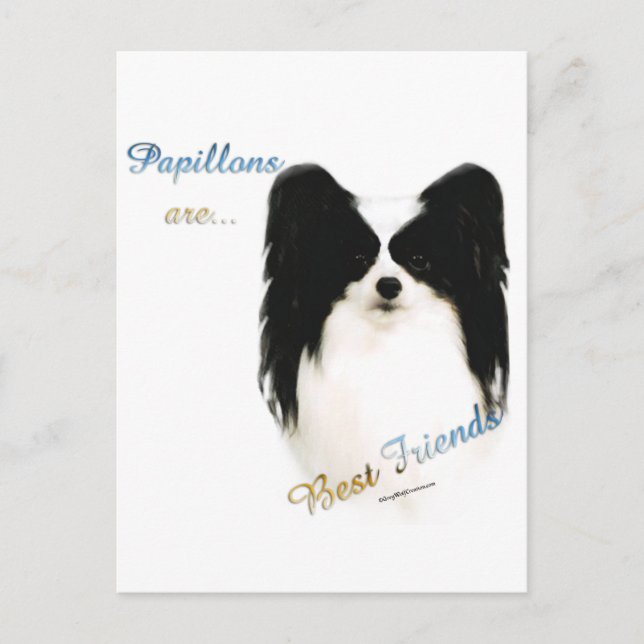 Papillon Best Friend 2 Postkarte (Vorderseite)