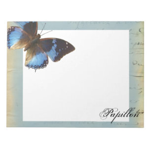 Papillon bleu notizblock