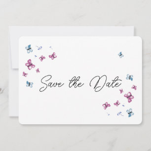 Papillon Bleu Pretty Rose Enregistrer la carte de 