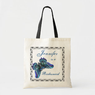 Papillon bleu - sac fourre-tout à mariage de