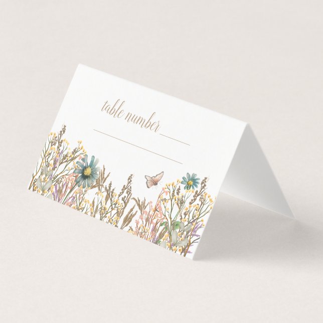 Papillon Boho Numéro de table (Front)
