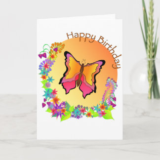 Papillon Bonne carte d'anniversaire