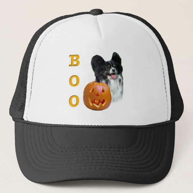Papillon Boo Truckerkappe (Vorderseite)
