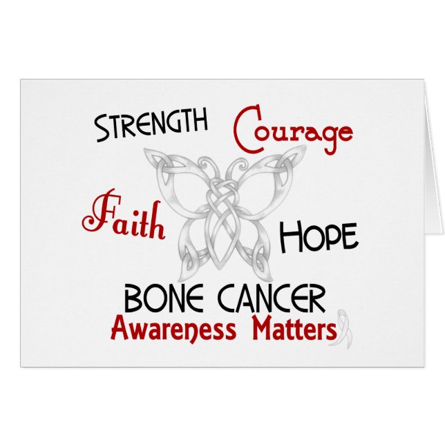 Papillon celtique 3 de cancer de l'os (Devant horizontal)