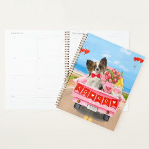 Papillon Chien Saint-Valentin Coeurs de Camion