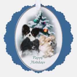 Papillon Christmas Geschenke Ornament Karte