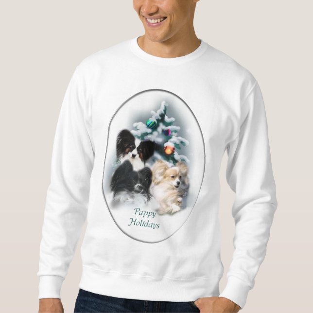 Papillon Christmas Geschenke Sweatshirt (Vorderseite)