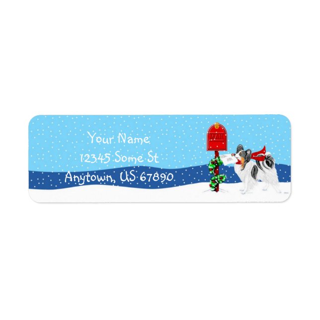 Papillon Christmas Mail Tri Color Labels (Vorne)