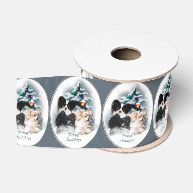 Papillon Christmas Ripsband (Spule)