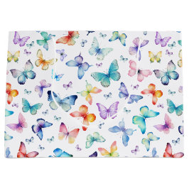 Papillon d'aquarelle grand sac cadeau
