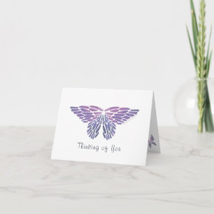 Papillon d'aquarelle Ombre violet minimaliste