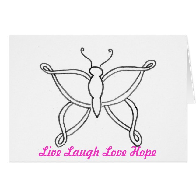 Papillon de cancer du sein (Devant horizontal)