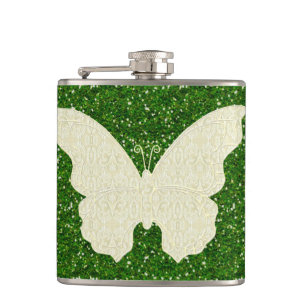 Papillon De Dentelle Sur Flacon De Parties scintil