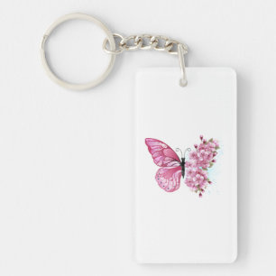 Papillon de fleurs avec Sakura rose