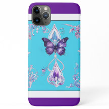 Papillon de luxe iPhone 11 Pro Max Coque violet Bl