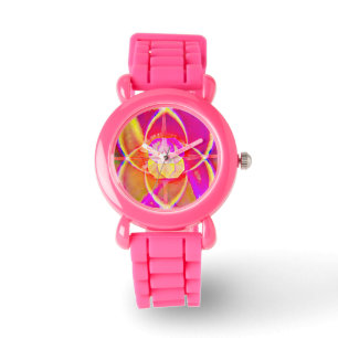 Papillon de montre à Parties scintillant rose pour