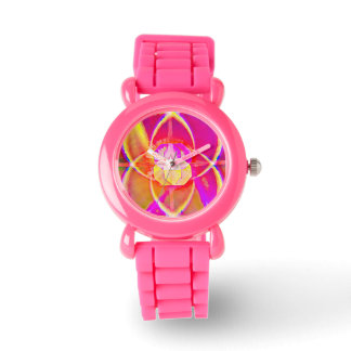 Papillon de montre à Parties scintillant rose pour
