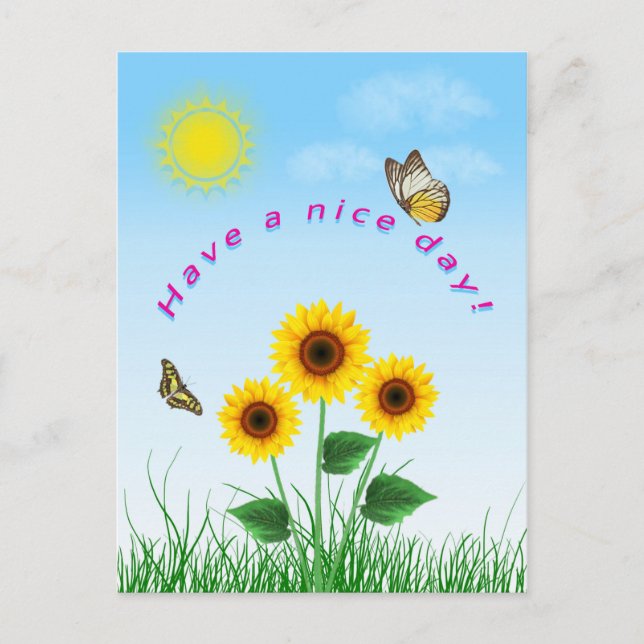 Papillon de tournesol Avoir une carte postale de N (Devant)