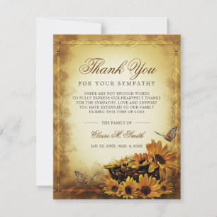 Papillon de tournesol en Merci sympathique