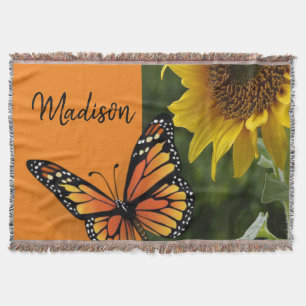 Papillon de tournesol lancer couverture