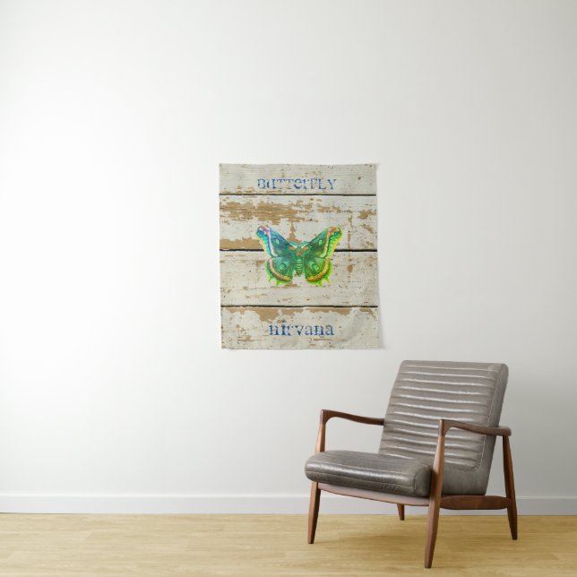Papillon dévêtu Nirvana Mur Art Tapisserie (En situation)