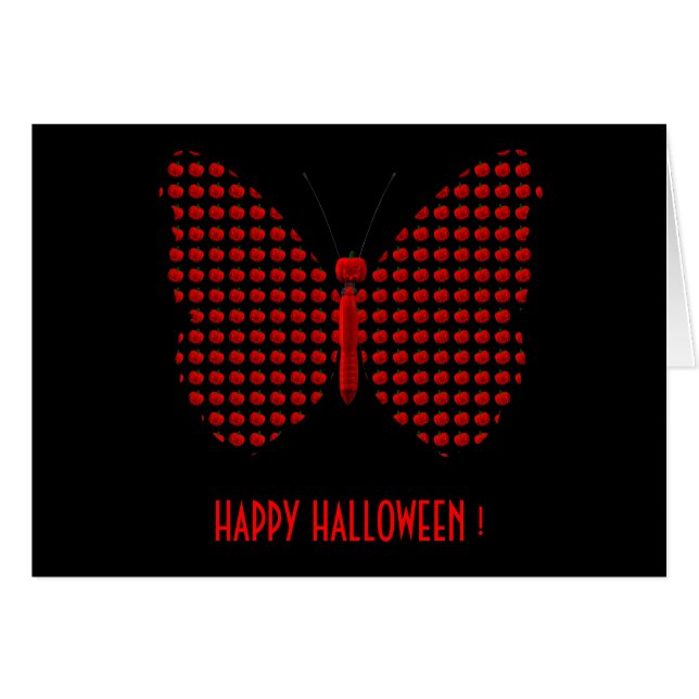 Papillon d'Halloween rouge (Devant horizontal)