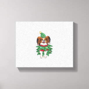 Papillon Dog Christmas Shirt Xmas Puppy Pet Papill Leinwanddruck