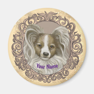 Papillon Dog Magnet