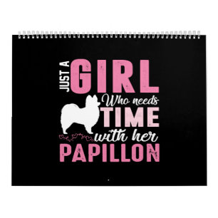 Papillon Dog Owner Girl-Geschenk Kalender