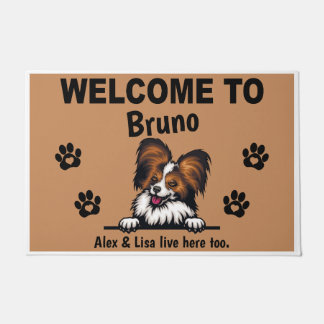 Papillon dog Personalized Door Mat Doormat  Fußmatte