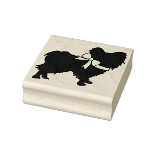 Papillon Dog Puppy Gummistempel